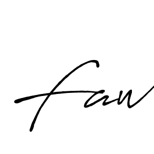 How to make Faw signature? Antro_Vectra_Bolder is a professional autograph style. Create handwritten signature for Faw name. Faw signature style 7 images and pictures png