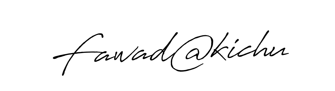 Make a beautiful signature design for name Fawad@kichu. With this signature (Antro_Vectra_Bolder) style, you can create a handwritten signature for free. Fawad@kichu signature style 7 images and pictures png
