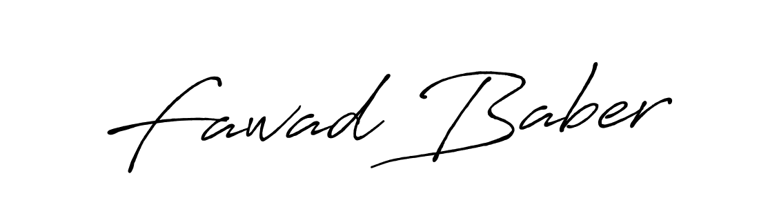 How to make Fawad Baber name signature. Use Antro_Vectra_Bolder style for creating short signs online. This is the latest handwritten sign. Fawad Baber signature style 7 images and pictures png
