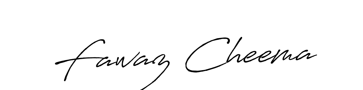 Make a beautiful signature design for name Fawaz Cheema. With this signature (Antro_Vectra_Bolder) style, you can create a handwritten signature for free. Fawaz Cheema signature style 7 images and pictures png