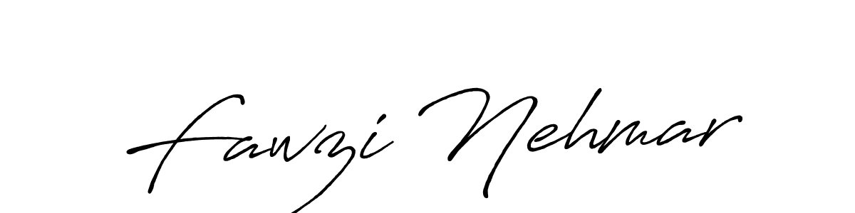 This is the best signature style for the Fawzi Nehmar name. Also you like these signature font (Antro_Vectra_Bolder). Mix name signature. Fawzi Nehmar signature style 7 images and pictures png