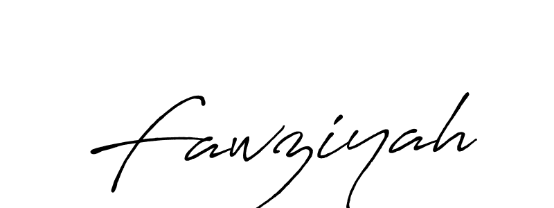 Use a signature maker to create a handwritten signature online. With this signature software, you can design (Antro_Vectra_Bolder) your own signature for name Fawziyah. Fawziyah signature style 7 images and pictures png