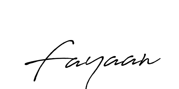 Design your own signature with our free online signature maker. With this signature software, you can create a handwritten (Antro_Vectra_Bolder) signature for name Fayaan. Fayaan signature style 7 images and pictures png