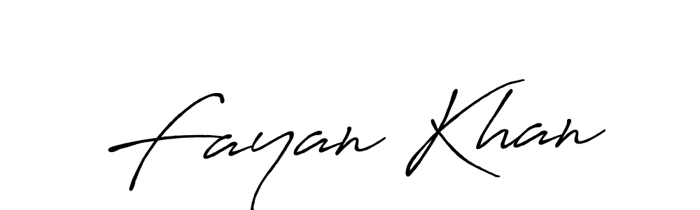 Design your own signature with our free online signature maker. With this signature software, you can create a handwritten (Antro_Vectra_Bolder) signature for name Fayan Khan. Fayan Khan signature style 7 images and pictures png