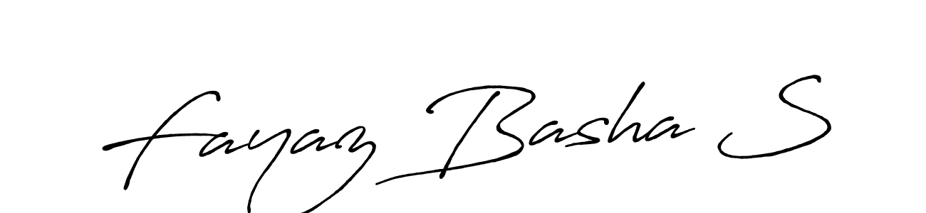 Antro_Vectra_Bolder is a professional signature style that is perfect for those who want to add a touch of class to their signature. It is also a great choice for those who want to make their signature more unique. Get Fayaz Basha S name to fancy signature for free. Fayaz Basha S signature style 7 images and pictures png