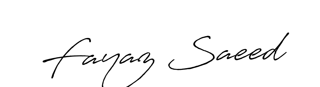 Fayaz Saeed stylish signature style. Best Handwritten Sign (Antro_Vectra_Bolder) for my name. Handwritten Signature Collection Ideas for my name Fayaz Saeed. Fayaz Saeed signature style 7 images and pictures png