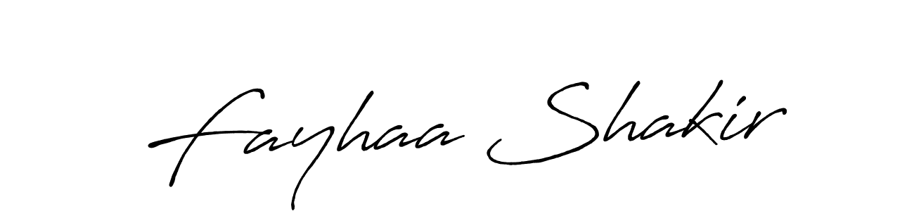 Design your own signature with our free online signature maker. With this signature software, you can create a handwritten (Antro_Vectra_Bolder) signature for name Fayhaa Shakir. Fayhaa Shakir signature style 7 images and pictures png