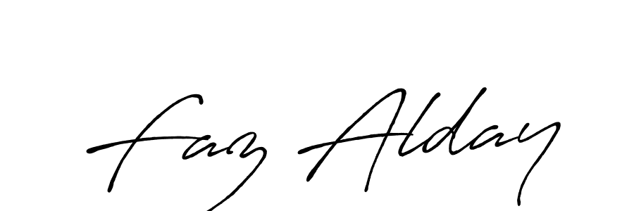 Create a beautiful signature design for name Faz Alday. With this signature (Antro_Vectra_Bolder) fonts, you can make a handwritten signature for free. Faz Alday signature style 7 images and pictures png