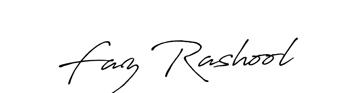 Use a signature maker to create a handwritten signature online. With this signature software, you can design (Antro_Vectra_Bolder) your own signature for name Faz Rashool. Faz Rashool signature style 7 images and pictures png