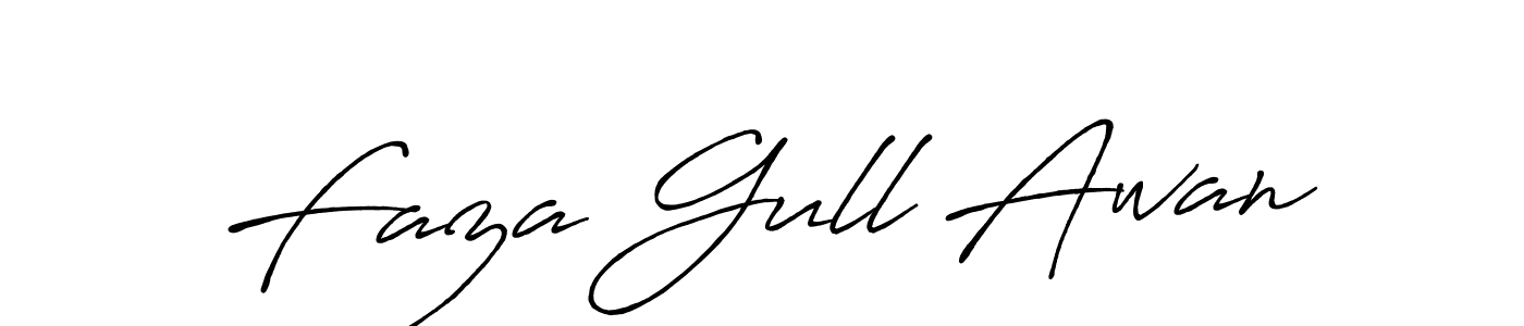 Create a beautiful signature design for name Faza Gull Awan. With this signature (Antro_Vectra_Bolder) fonts, you can make a handwritten signature for free. Faza Gull Awan signature style 7 images and pictures png