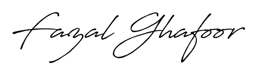 Express your personality with a custom Fazal Ghafoor signature crafted with Antro_Vectra_Bolder typography. Free transparent PNG download available. Fazal Ghafoor signature style 7 images and pictures png