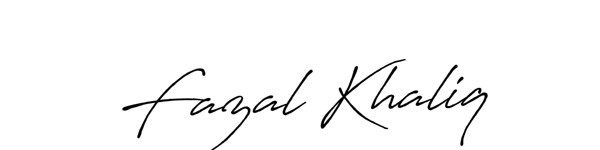 Create a beautiful signature design for name Fazal Khaliq. With this signature (Antro_Vectra_Bolder) fonts, you can make a handwritten signature for free. Fazal Khaliq signature style 7 images and pictures png