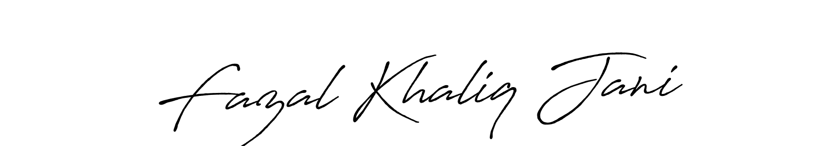 Design your own signature with our free online signature maker. With this signature software, you can create a handwritten (Antro_Vectra_Bolder) signature for name Fazal Khaliq Jani. Fazal Khaliq Jani signature style 7 images and pictures png