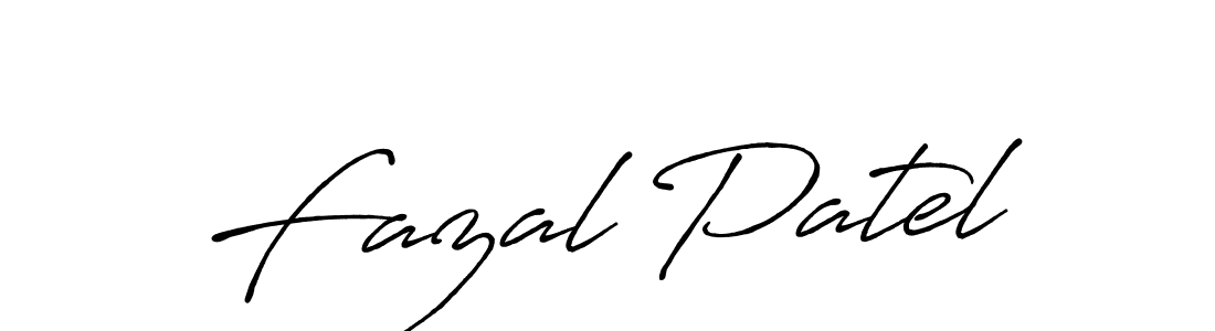 Make a beautiful signature design for name Fazal Patel. With this signature (Antro_Vectra_Bolder) style, you can create a handwritten signature for free. Fazal Patel signature style 7 images and pictures png