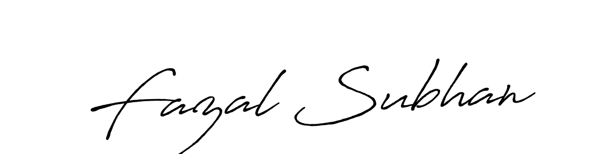 Also we have Fazal Subhan name is the best signature style. Create professional handwritten signature collection using Antro_Vectra_Bolder autograph style. Fazal Subhan signature style 7 images and pictures png