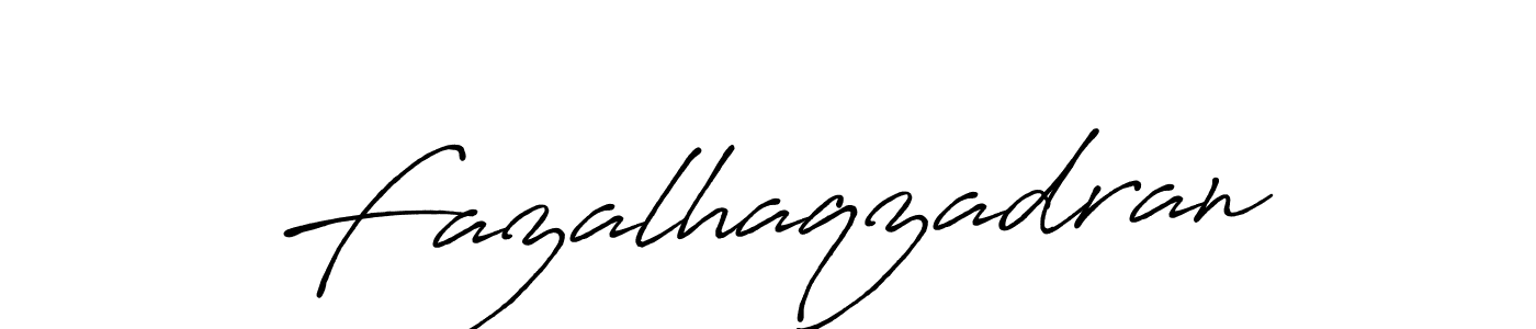 Create a beautiful signature design for name Fazalhaqzadran. With this signature (Antro_Vectra_Bolder) fonts, you can make a handwritten signature for free. Fazalhaqzadran signature style 7 images and pictures png