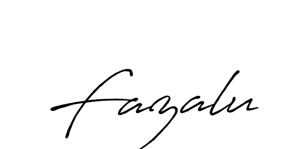 Make a beautiful signature design for name Fazalu. With this signature (Antro_Vectra_Bolder) style, you can create a handwritten signature for free. Fazalu signature style 7 images and pictures png