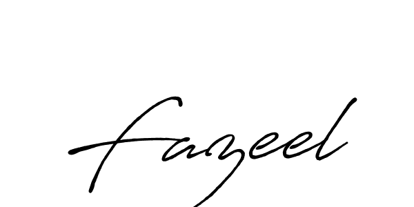 Make a beautiful signature design for name Fazeel. With this signature (Antro_Vectra_Bolder) style, you can create a handwritten signature for free. Fazeel signature style 7 images and pictures png