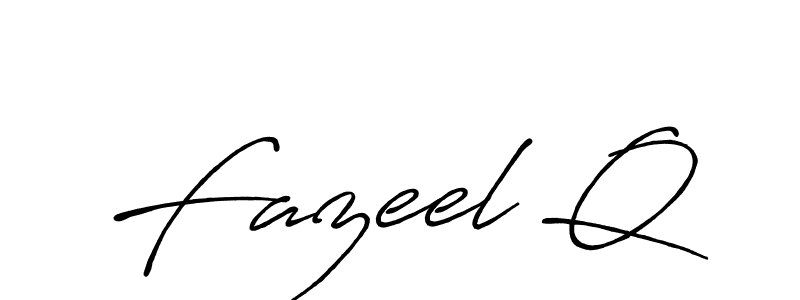 It looks lik you need a new signature style for name Fazeel Q. Design unique handwritten (Antro_Vectra_Bolder) signature with our free signature maker in just a few clicks. Fazeel Q signature style 7 images and pictures png