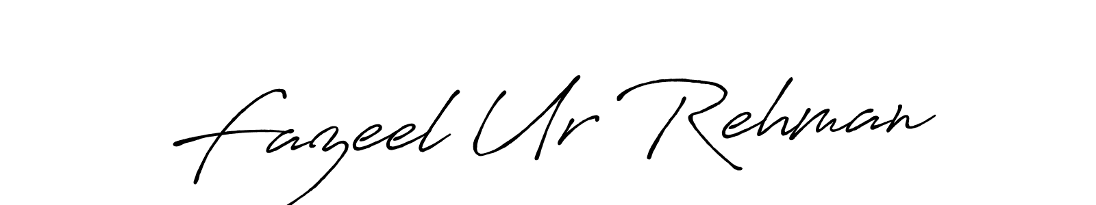 Also we have Fazeel Ur Rehman name is the best signature style. Create professional handwritten signature collection using Antro_Vectra_Bolder autograph style. Fazeel Ur Rehman signature style 7 images and pictures png