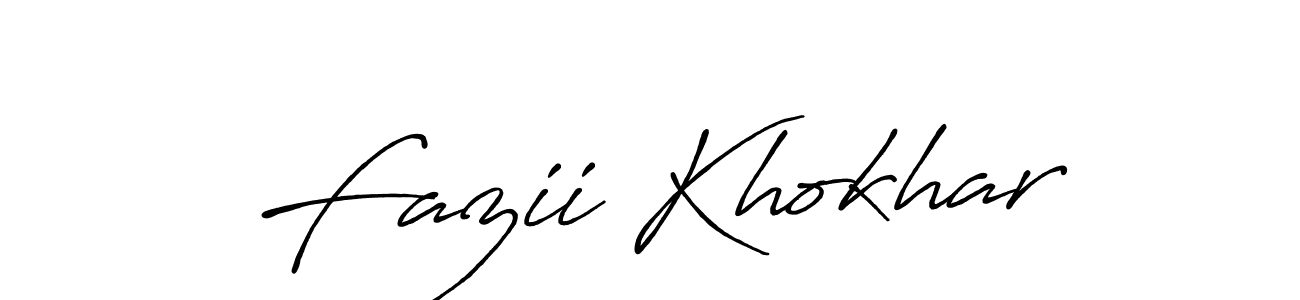 Antro_Vectra_Bolder is a professional signature style that is perfect for those who want to add a touch of class to their signature. It is also a great choice for those who want to make their signature more unique. Get Fazii Khokhar name to fancy signature for free. Fazii Khokhar signature style 7 images and pictures png