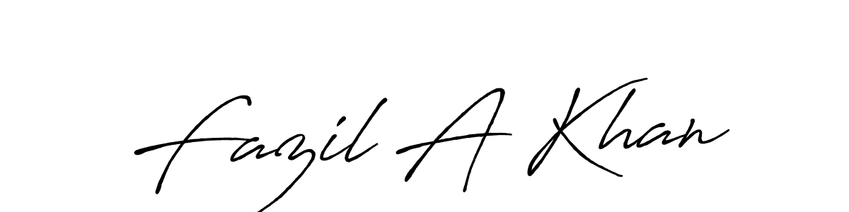 How to make Fazil A Khan name signature. Use Antro_Vectra_Bolder style for creating short signs online. This is the latest handwritten sign. Fazil A Khan signature style 7 images and pictures png