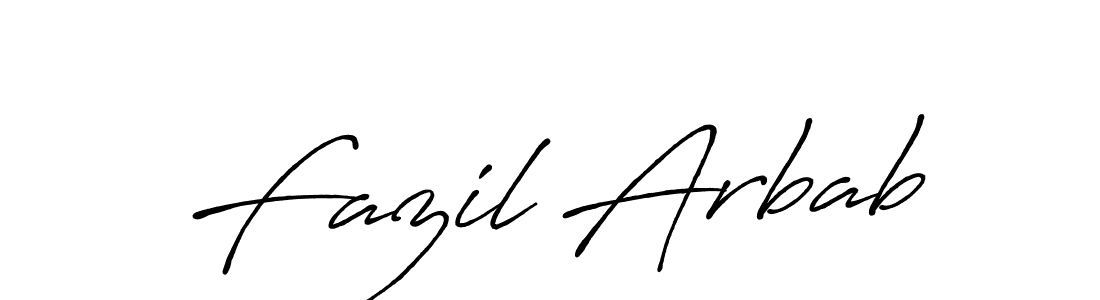 Create a beautiful signature design for name Fazil Arbab. With this signature (Antro_Vectra_Bolder) fonts, you can make a handwritten signature for free. Fazil Arbab signature style 7 images and pictures png