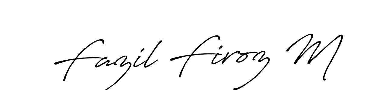 Similarly Antro_Vectra_Bolder is the best handwritten signature design. Signature creator online .You can use it as an online autograph creator for name Fazil Firoz M. Fazil Firoz M signature style 7 images and pictures png