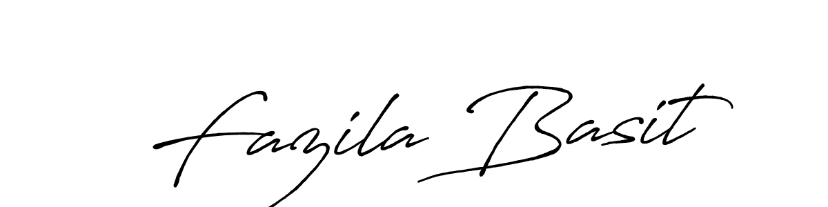 How to make Fazila Basit name signature. Use Antro_Vectra_Bolder style for creating short signs online. This is the latest handwritten sign. Fazila Basit signature style 7 images and pictures png