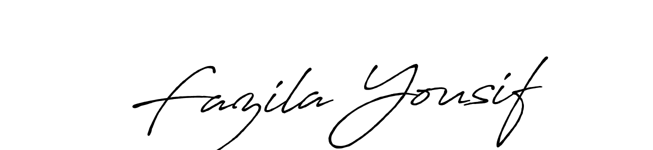 It looks lik you need a new signature style for name Fazila Yousif. Design unique handwritten (Antro_Vectra_Bolder) signature with our free signature maker in just a few clicks. Fazila Yousif signature style 7 images and pictures png