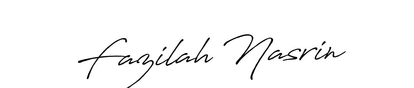 Make a short Fazilah Nasrin signature style. Manage your documents anywhere anytime using Antro_Vectra_Bolder. Create and add eSignatures, submit forms, share and send files easily. Fazilah Nasrin signature style 7 images and pictures png