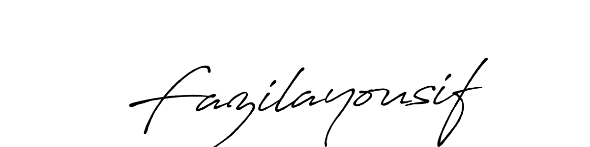 Design your own signature with our free online signature maker. With this signature software, you can create a handwritten (Antro_Vectra_Bolder) signature for name Fazilayousif. Fazilayousif signature style 7 images and pictures png