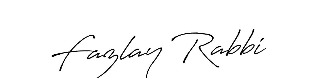 Create a beautiful signature design for name Fazlay Rabbi. With this signature (Antro_Vectra_Bolder) fonts, you can make a handwritten signature for free. Fazlay Rabbi signature style 7 images and pictures png