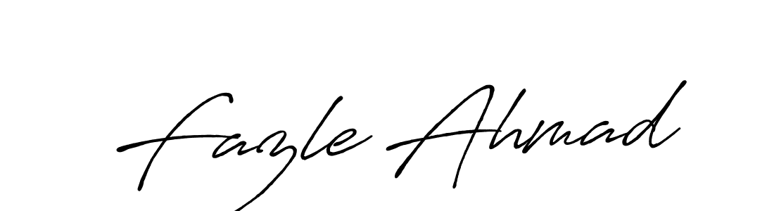 How to make Fazle Ahmad name signature. Use Antro_Vectra_Bolder style for creating short signs online. This is the latest handwritten sign. Fazle Ahmad signature style 7 images and pictures png