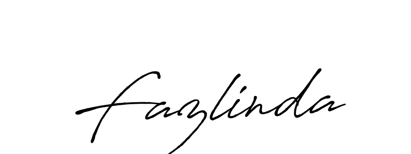 How to make Fazlinda name signature. Use Antro_Vectra_Bolder style for creating short signs online. This is the latest handwritten sign. Fazlinda signature style 7 images and pictures png