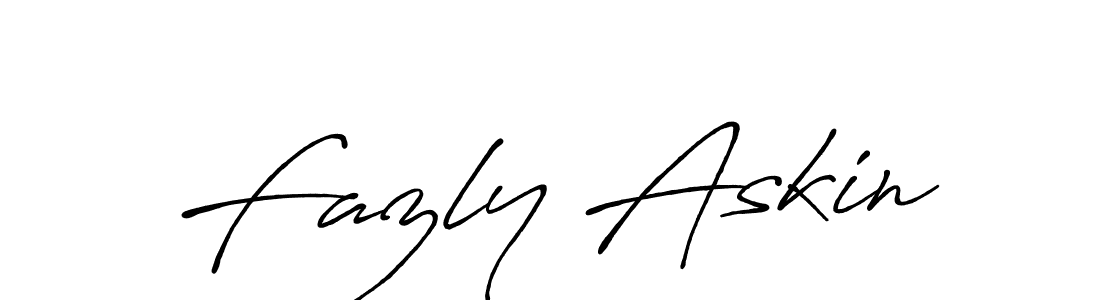 Design your own signature with our free online signature maker. With this signature software, you can create a handwritten (Antro_Vectra_Bolder) signature for name Fazly Askin. Fazly Askin signature style 7 images and pictures png