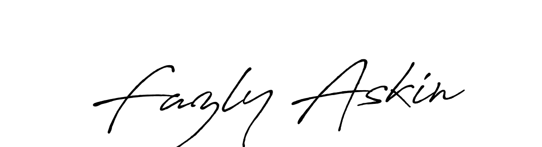 Make a beautiful signature design for name Fazly Askin. With this signature (Antro_Vectra_Bolder) style, you can create a handwritten signature for free. Fazly Askin signature style 7 images and pictures png