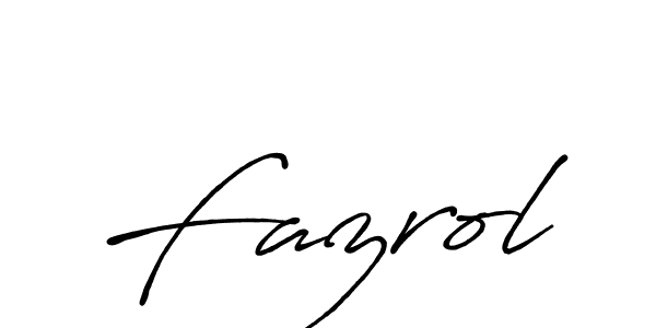 How to make Fazrol signature? Antro_Vectra_Bolder is a professional autograph style. Create handwritten signature for Fazrol name. Fazrol signature style 7 images and pictures png