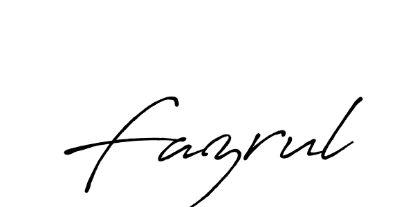 How to make Fazrul signature? Antro_Vectra_Bolder is a professional autograph style. Create handwritten signature for Fazrul name. Fazrul signature style 7 images and pictures png