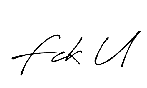 Similarly Antro_Vectra_Bolder is the best handwritten signature design. Signature creator online .You can use it as an online autograph creator for name Fck U. Fck U signature style 7 images and pictures png