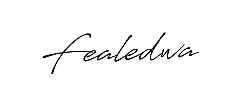 Use a signature maker to create a handwritten signature online. With this signature software, you can design (Antro_Vectra_Bolder) your own signature for name Fealedwa. Fealedwa signature style 7 images and pictures png