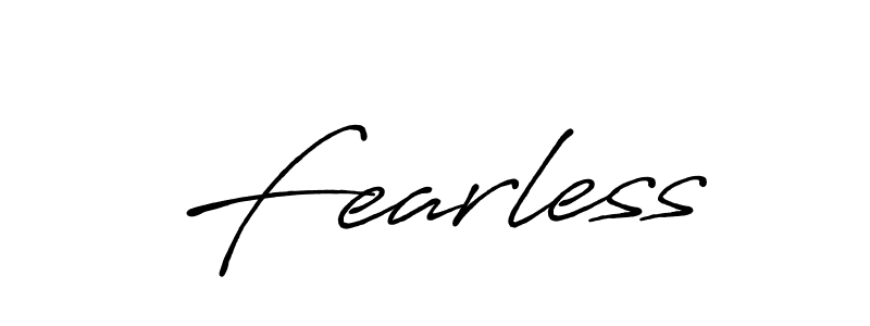 Create a beautiful signature design for name Fearless. With this signature (Antro_Vectra_Bolder) fonts, you can make a handwritten signature for free. Fearless signature style 7 images and pictures png