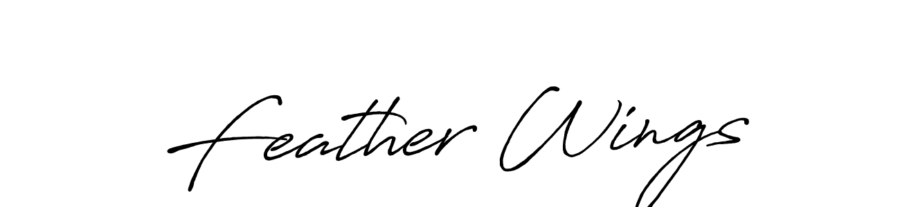 Design your own signature with our free online signature maker. With this signature software, you can create a handwritten (Antro_Vectra_Bolder) signature for name Feather Wings. Feather Wings signature style 7 images and pictures png