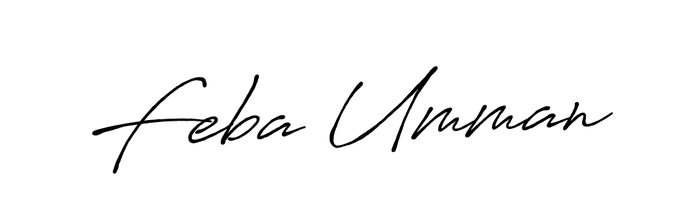 Also we have Feba Umman name is the best signature style. Create professional handwritten signature collection using Antro_Vectra_Bolder autograph style. Feba Umman signature style 7 images and pictures png