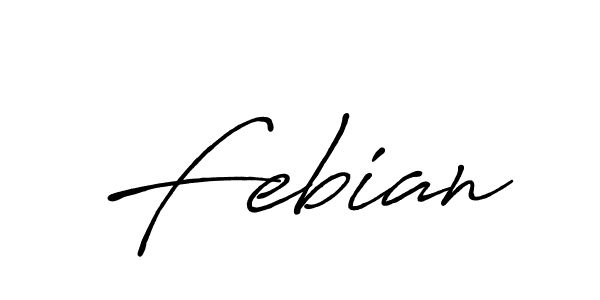 Febian stylish signature style. Best Handwritten Sign (Antro_Vectra_Bolder) for my name. Handwritten Signature Collection Ideas for my name Febian. Febian signature style 7 images and pictures png