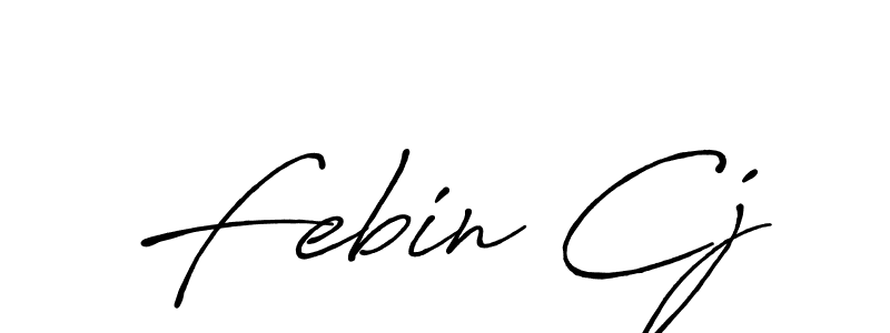 Also we have Febin Cj name is the best signature style. Create professional handwritten signature collection using Antro_Vectra_Bolder autograph style. Febin Cj signature style 7 images and pictures png