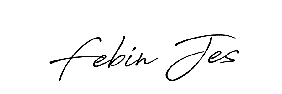 Antro_Vectra_Bolder is a professional signature style that is perfect for those who want to add a touch of class to their signature. It is also a great choice for those who want to make their signature more unique. Get Febin Jes name to fancy signature for free. Febin Jes signature style 7 images and pictures png