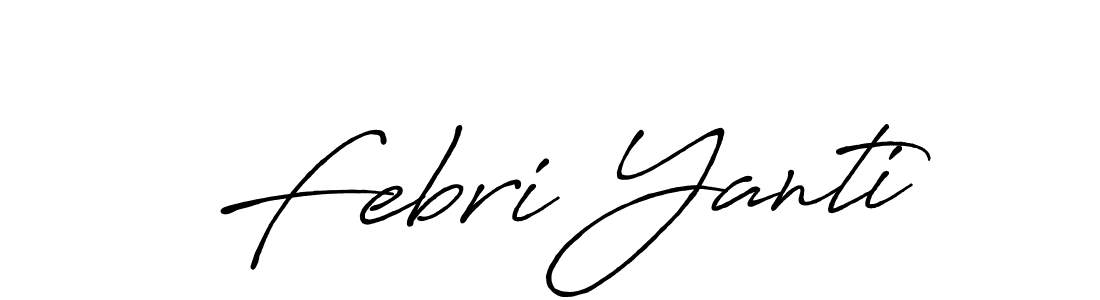 if you are searching for the best signature style for your name Febri Yanti. so please give up your signature search. here we have designed multiple signature styles  using Antro_Vectra_Bolder. Febri Yanti signature style 7 images and pictures png