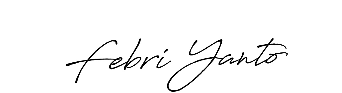 How to make Febri Yanto signature? Antro_Vectra_Bolder is a professional autograph style. Create handwritten signature for Febri Yanto name. Febri Yanto signature style 7 images and pictures png
