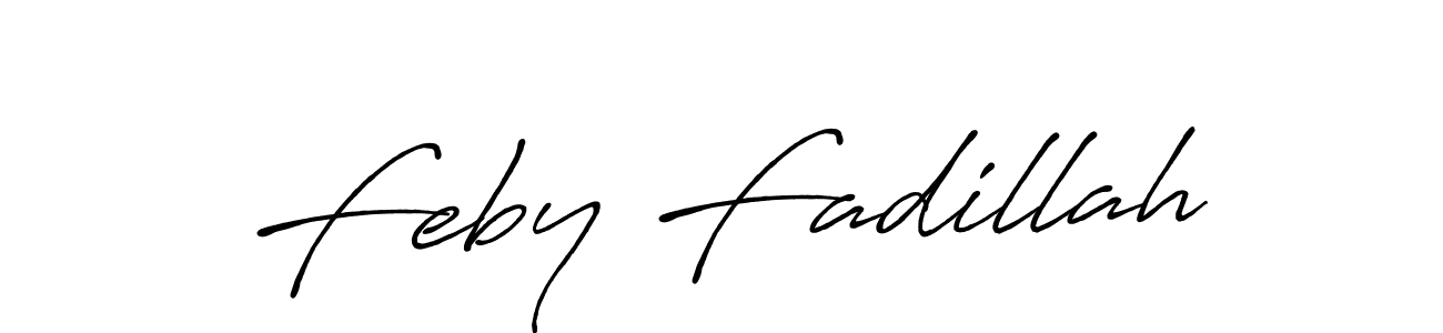 Also we have Feby Fadillah name is the best signature style. Create professional handwritten signature collection using Antro_Vectra_Bolder autograph style. Feby Fadillah signature style 7 images and pictures png